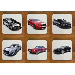 Ford Mustang Coasters x 6