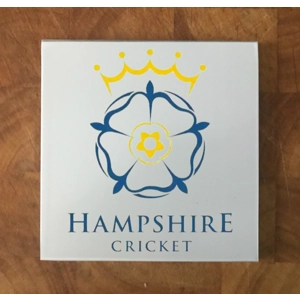 Hampshire GLASS Coasters x 4