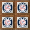 New York Yankees GLASS Coasters x 4