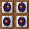 Chicago Fire FC GLASS Coasters x 4