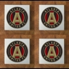 Atlanta United GLASS Coasters x 4