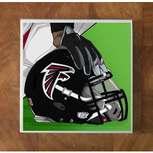 Atlanta Falcons GLASS Coasters x 4