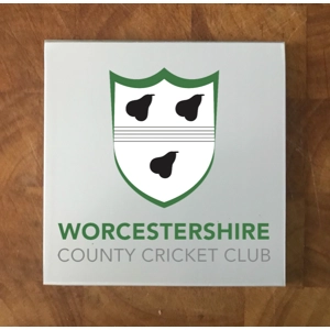 Worcestershire GLASS Coasters x 4 COPY