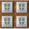 Durham GLASS Coasters x 4