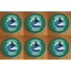 Vancouver Canucks Round Coasters x 6