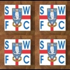 Sheffield Wednesday GLASS Coasters x 4