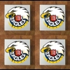 Essex Eagles GLASS Coasters x 4