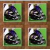 Baltimore Ravens GLASS Coasters x 4