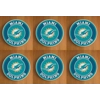 Miami Dolphins Round Coasters x 6