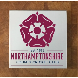 Northamptonshire GLASS Coasters x 4