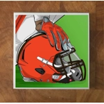 Cleveland Browns GLASS Coasters x 4