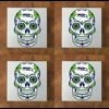 Seattle Seahawks GLASS Coasters x 4