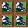 Denver Broncos GLASS Coasters x 4