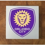 Orlando City GLASS Coasters x 4
