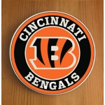 Cincinnati Bengals Round Coasters x 6