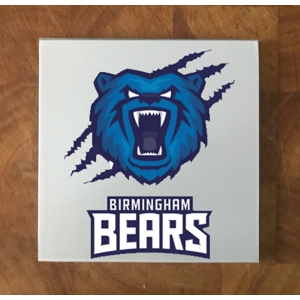 Birmingham Bears GLASS Coasters x 4