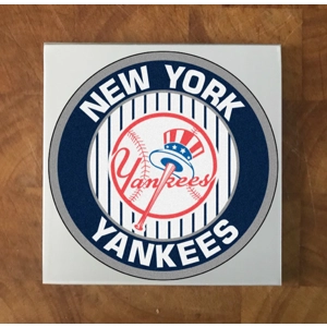 New York Yankees GLASS Coasters x 4