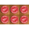 Detroit Red Wings Round Coasters x 6