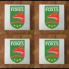 Leicestershire GLASS Coasters x 4