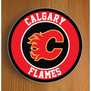 Calgary Flames Round Coasters x 6