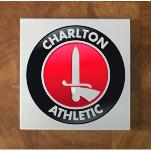 Charlton Athletic GLASS Coasters x 4