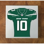 New York Jets GLASS Coasters x 4
