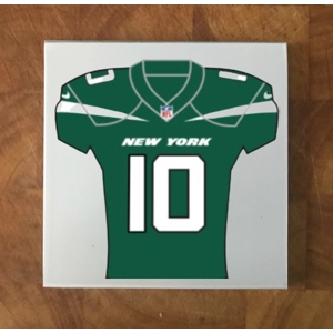 New York Jets GLASS Coasters x 4