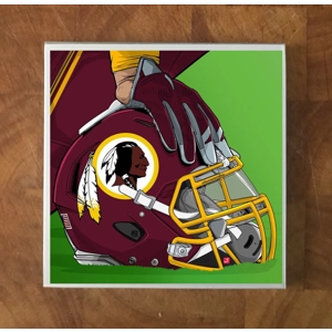 Washington Redskins GLASS Coasters x 4