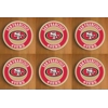 San Francisco 49ers Round Coasters x 6