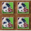 New England Patriots GLASS Coasters x 4