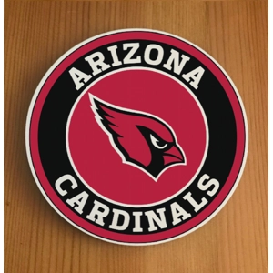 Arizona Cardinals Round Coasters x 6