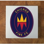 Chicago Fire FC GLASS Coasters x 4