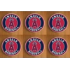 Los Angeles Angels Round Coasters x 6