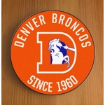 Denver Broncos Round Coasters x 6