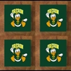 Oregon Ducks GLASS Coasters x 4