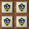 LA Galaxy GLASS Coasters x 4