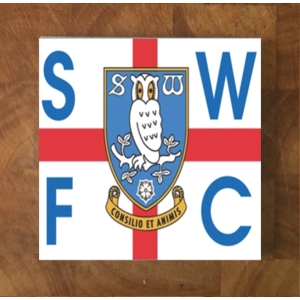 Sheffield Wednesday GLASS Coasters x 4