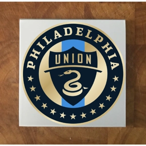 Philadelphia Union GLASS Coasters x 4