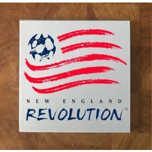 New England Revolution GLASS Coasters x 4