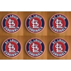 St Louis Cardinals Round Coasters x 6