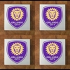 Orlando City GLASS Coasters x 4