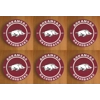 Arkansas Razorbacks Round Coasters x 6 COPY