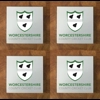 Worcestershire GLASS Coasters x 4 COPY