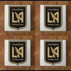 Los Angeles Football Club GLASS Coasters x 4