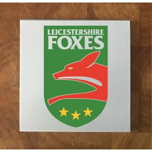 Leicestershire GLASS Coasters x 4