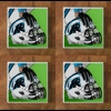 Carolina Panthers GLASS Coasters x 4