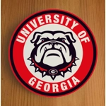 Georgia Bulldogs Round Coasters x 6