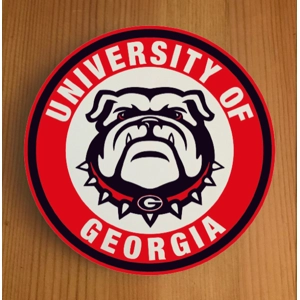 Georgia Bulldogs Round Coasters x 6