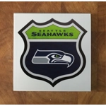 Seattle Seahawks Route 66 Style GLASS Coasters x 4