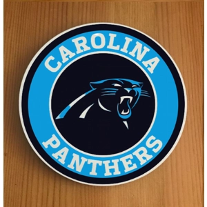 Carolina Panthers Round Coasters x 6
